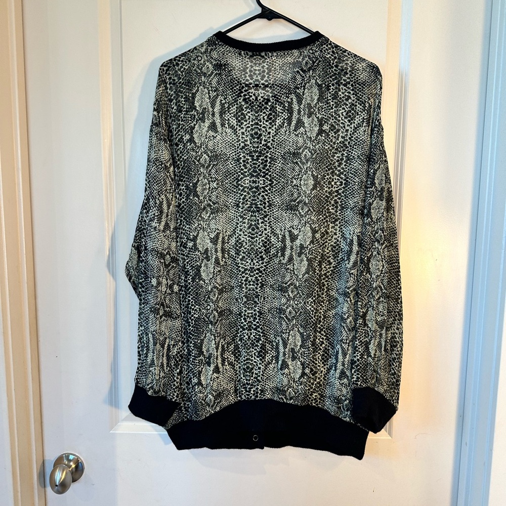 Free People Lori Python Sheer Oversized Button Up… - image 7